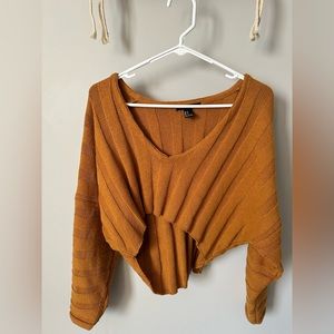 Forever 21 Cropped Sweater, Mustard Yellow.